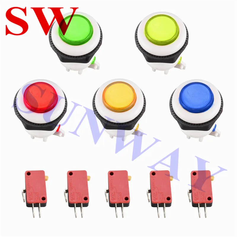 50pcs A4 push button switch arcade cheapest price buttons Arcade machine parts,HAPP Style button with micro switch