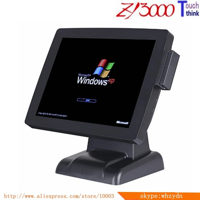 

warranty 1 year new 4 units/lot white 15 inch capacitive touch Screen all in one POS Terminal With MSR card reader