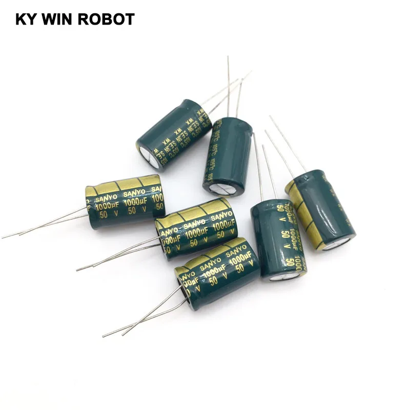 10 pcs  Aluminum electrolytic capacitor 1000 uF 50 V 13 * 20 mm frekuensi tinggi Radial Electrolytic kapasitor