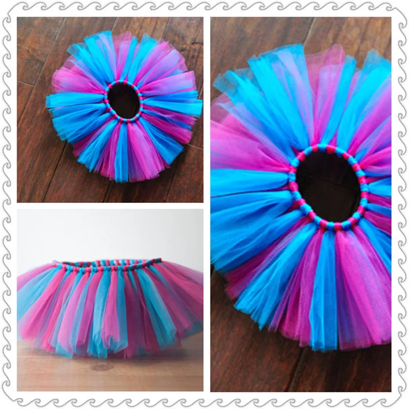 Colorful Ragazze Pannelli Esterni del Tutu Infantile Del Bambino 100% Handmade Fluffy Balletto Tutu Pettiskirt con Puntini Ribbon Bow e la Fascia di