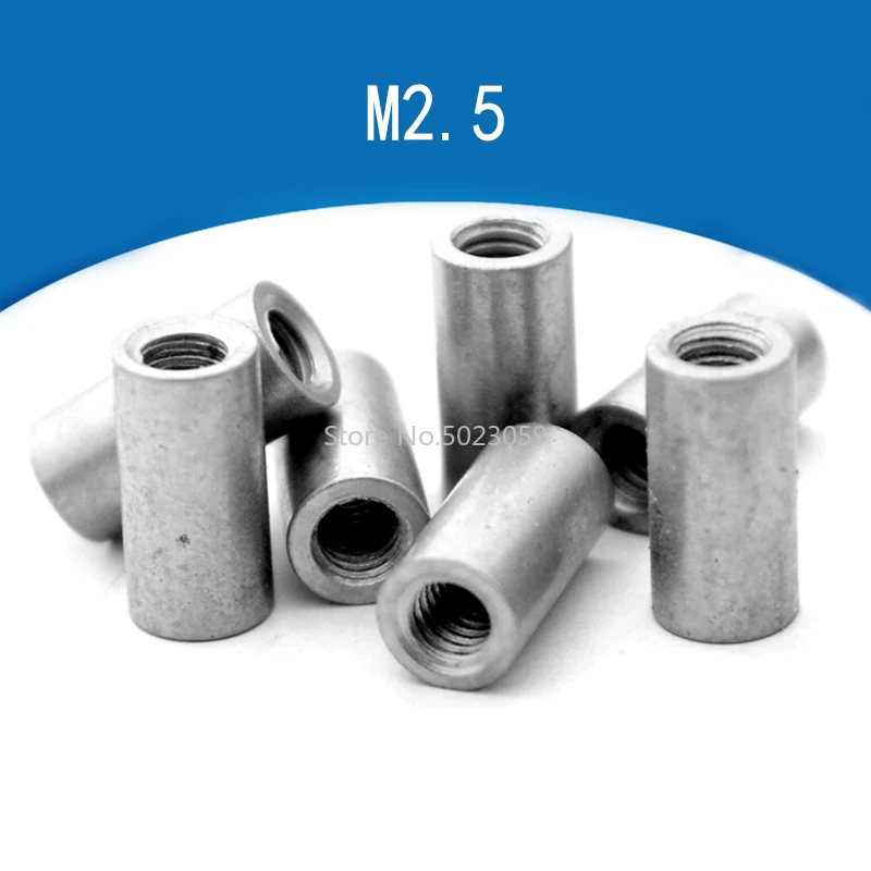 10 pieces Connecting pipe rivet Cheese M2.5 Thread Diy Knife material Making knife Handle screw Cylindrical Nuts