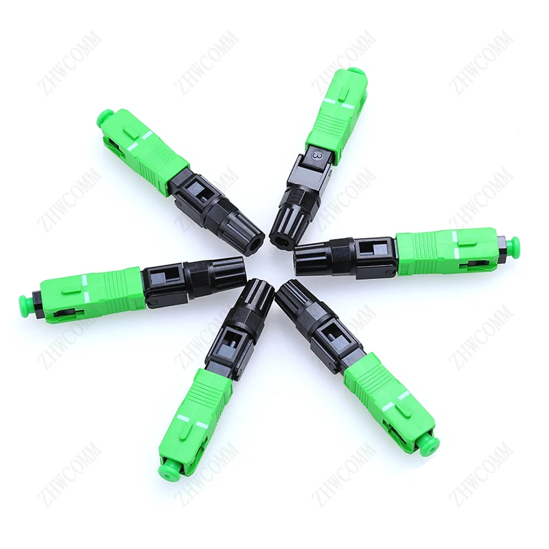 ZHWCOMM High Quality SC APC Single Mode  Fiber Optic Quick Fast Connector FTTH Cold Connector