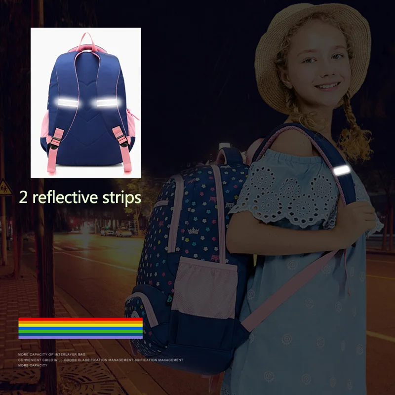 SUN EIGHT Big Capacity New Daisy Printing Girl School Bag Kid Backpack Zipper Backpacks  School Bags For Teenagers Girls