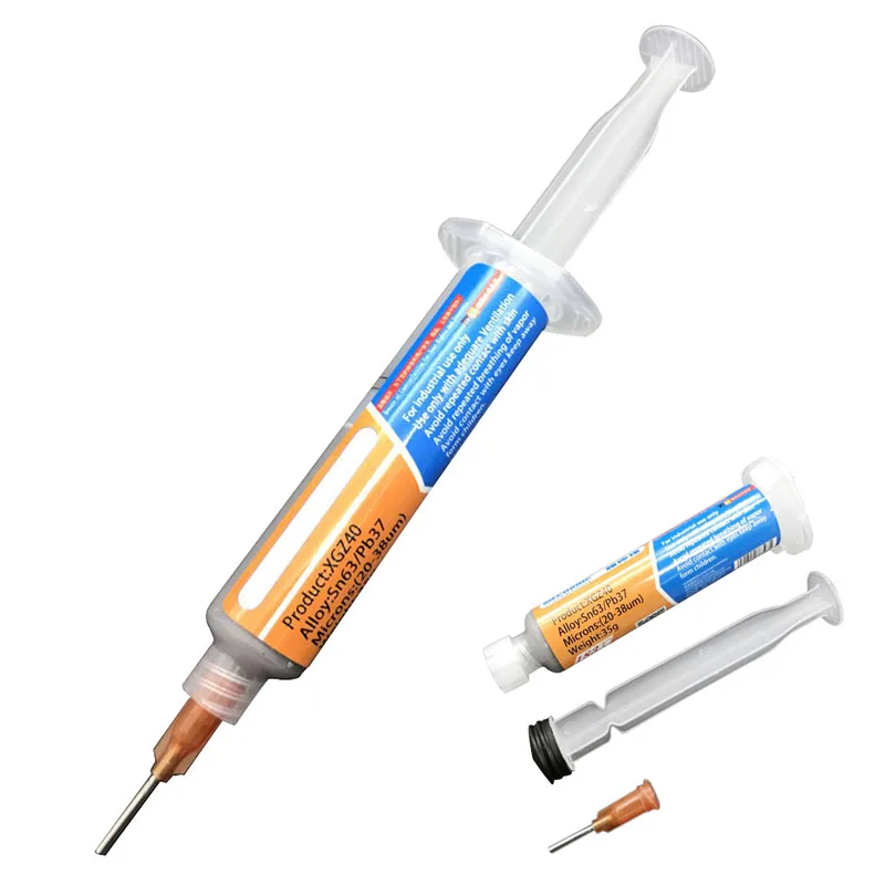 

10cc Syringe Solder Paste XGZ40 Tin Cream Welding Solder BGA Flux For Soldering Welding Tool Welder Repair Rework With Tip