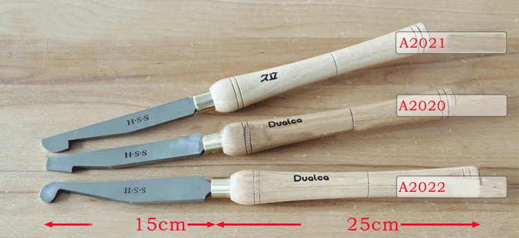 A2020 A2021 A2022 HSS Side Cutting Scrapers, Woodturning Tools