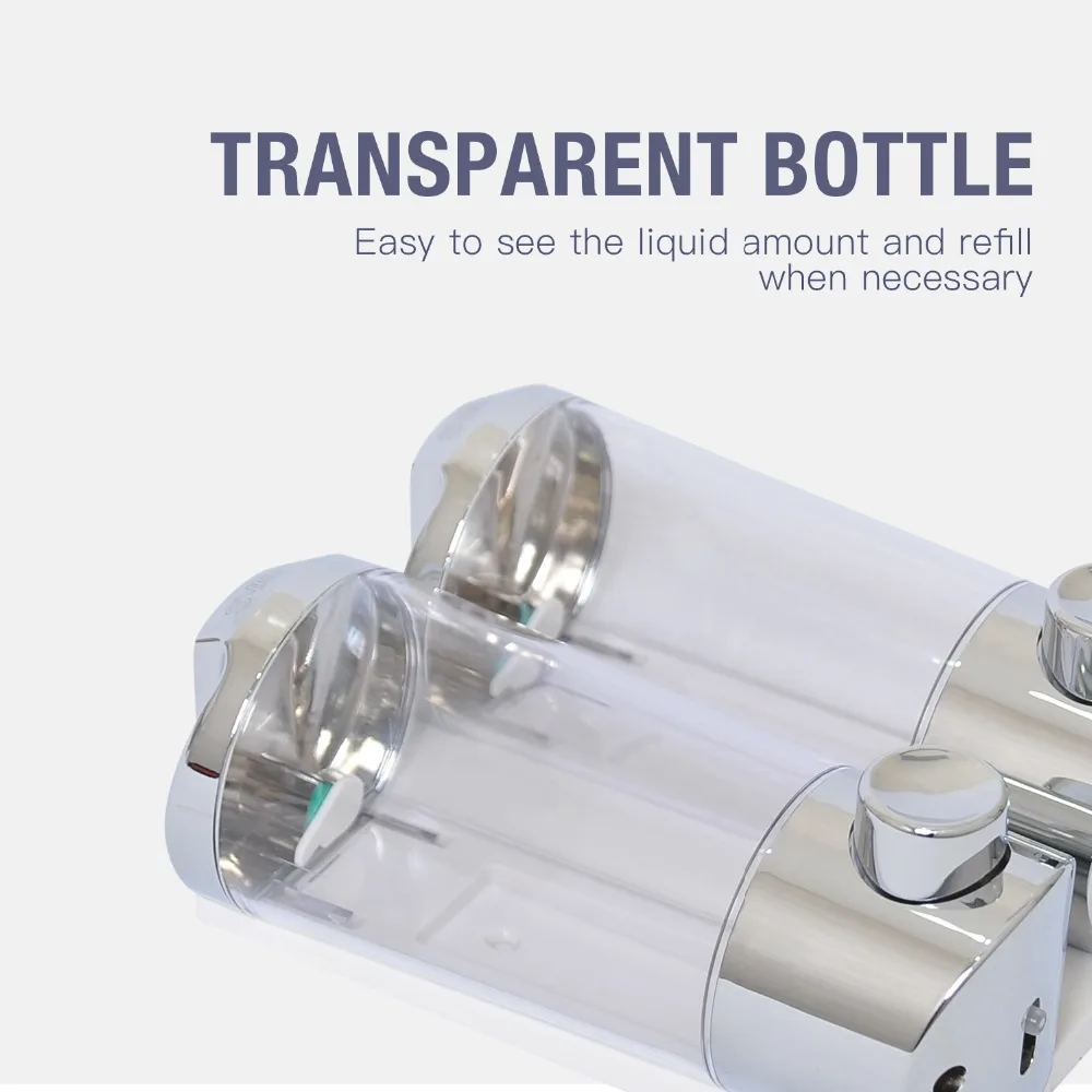 SVAVO-Distributeur Mural de Shampoing de Bain, Simple Ou Double Regina, Pescipient Pour Liquid de Douche, Accessoires HOAccessre