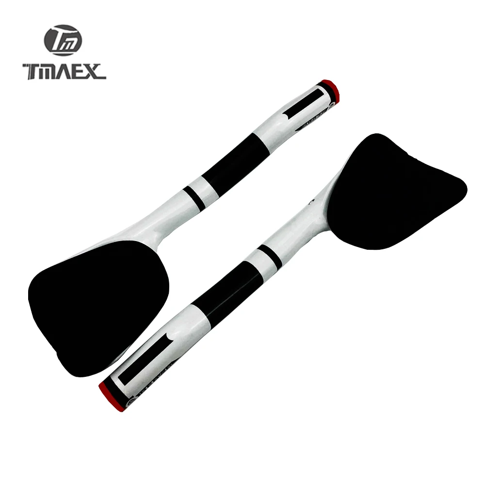 

White Small Auxiliary Handlebar for Bicycle, Full Carbon Handlebar, Aero Carbon Tt, 1Pair