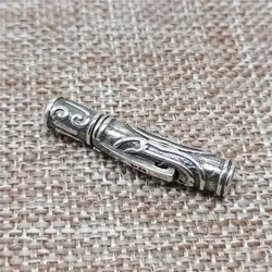 925 Sterling Silver Bayonet Glue-in Tube Clasp for Bracelet Necklace Leather Cord