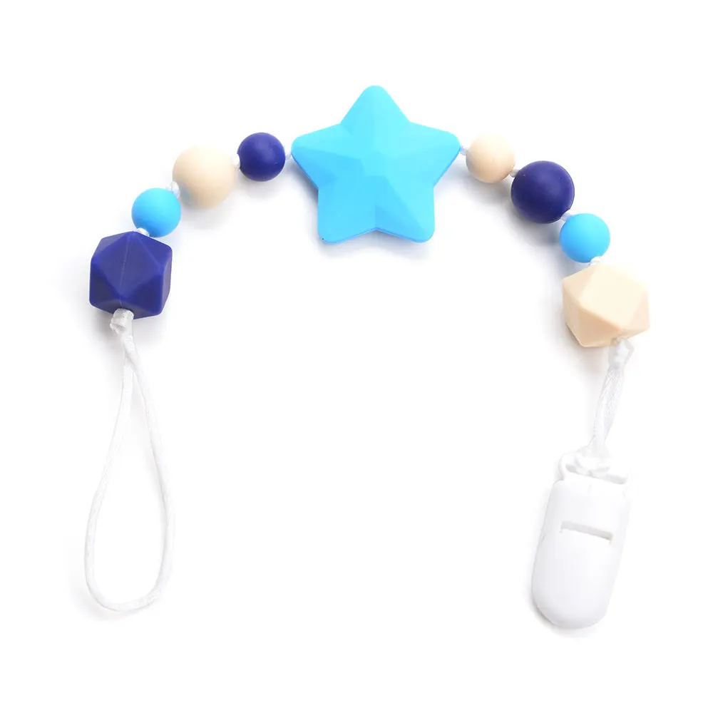 Clip di ciuccio per bambini svegli perline di Silicone masticabile per bambini ciuccio per bambini in Silicone BPA regali di supporto per collana in Silicone all'ingrosso gratuiti