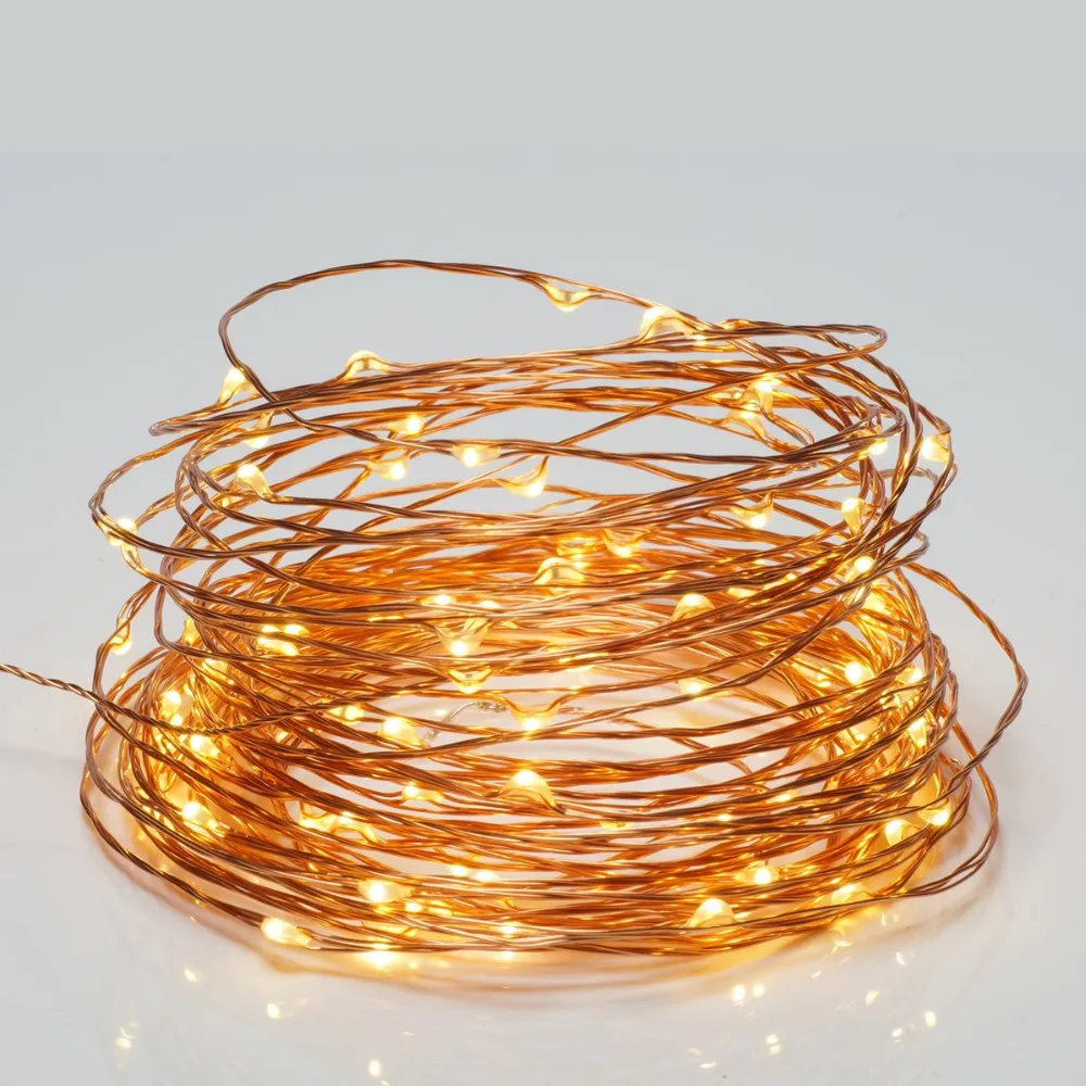 Copper Wire LED String Lights USB 10M 100 LEDs Outdoor Christmas Festival Wedding Party Garland Decoration Fairy Wire Lamp