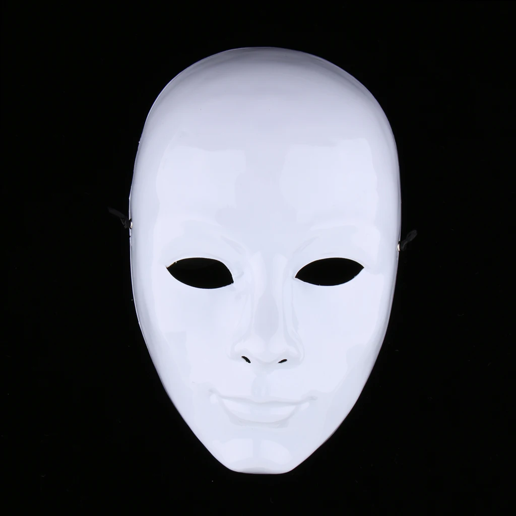 Máscaras de fantasia para decoração de festa Acessórios DIY Máscara sem pintura Máscara facial branca em branco Masquerade