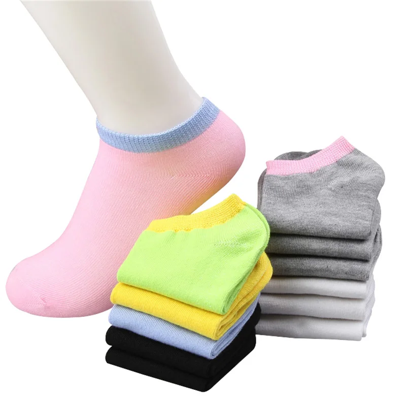 

20pcs=10 Pairs New Brand Girl Female Lady Socks For Women's Socks Cute Boat Socks Short Ankle Women's Socks Cotton Meias Opp Bag