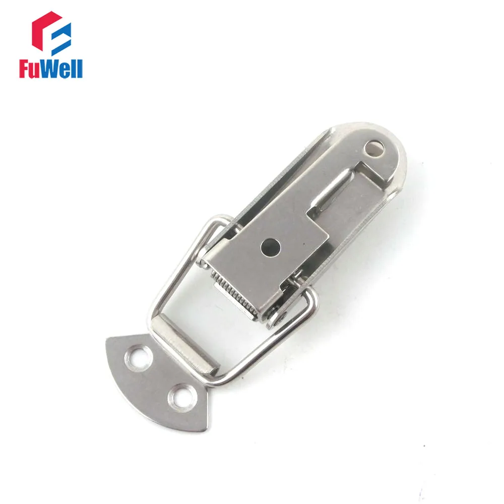 5 Pcs R104 Besi Musim Semi Loaded Tombol Latch Kasus Kotak Kabinet Tombol Hasps Catch Gesper