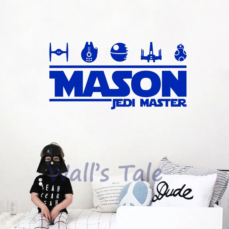 Kids Boy Room Wall Decals Personalized Name Vinyl Art Sticker Boys Bedroom Decor Custom Name Wall Stickers
