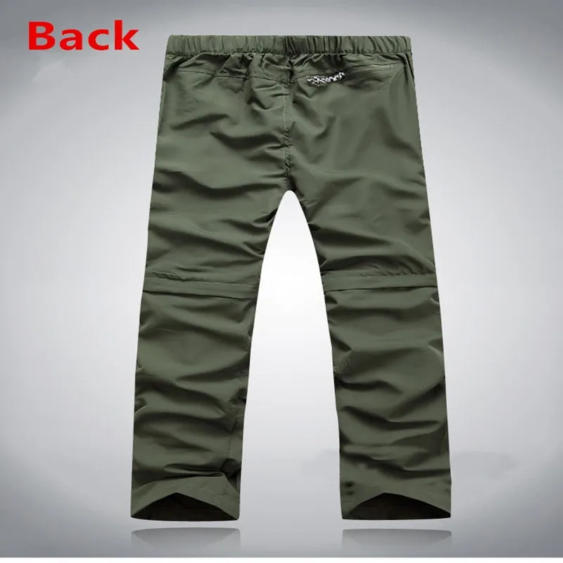 Men Quick Dry Outdoor Fishing  Pants Removable Hiking&Camping Pants Male Summer Breathable Hunting&Climbing Pants S-XXXL 4 Color