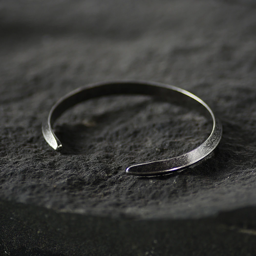 Vintage Bangle For Men Women Cuff Bracelet Retro Viking Stainless Steel Casual Old Fashion Jewelry Pulseira SS-102
