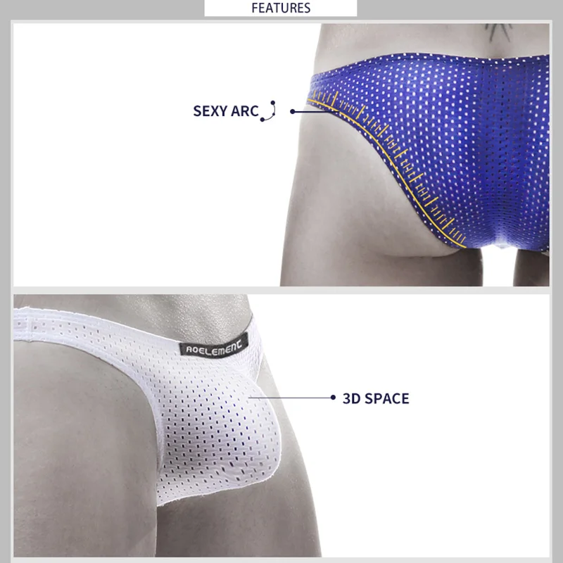 Brand Newest Men Underwear Male Sexy Briefs Jockstrap Mesh Convex Pants high-quality Man Panties L XL XXL 3XL Underpants