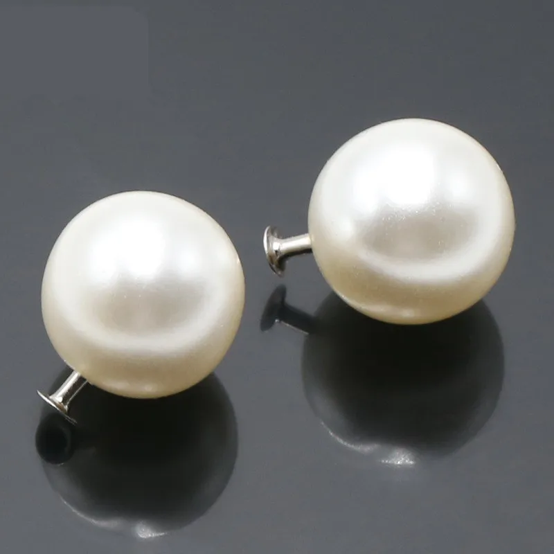 6mm/8mm/10mm/12mm/14mm/16mm/20mm DIY Leather Crafts Pearls Rivets Studs Silver and Ivory For Bag Shoes Clothes Decorations