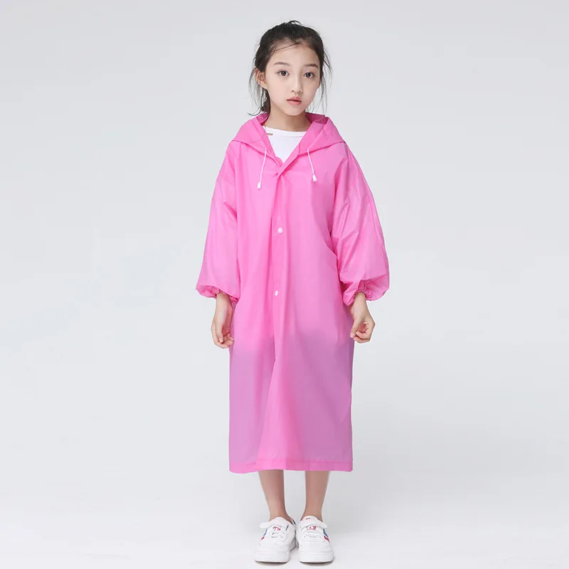 Children Rain Poncho Non-Disposable Travel Rain Gear Coat Outdoor Hiking Accessories Child Raincoat Kids Rainwear Waterproof