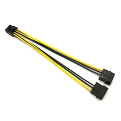 Angitu Computer Motherboard CPU 8Pin Dual IDE Molex 4Pin Power Adapter Cable-20cm