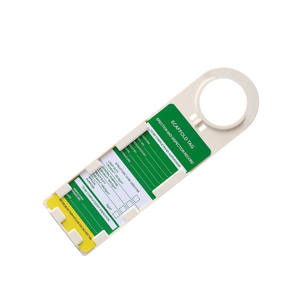 Security Accident Prevention Tag & Holder Safety Scaffolding Inspection Card