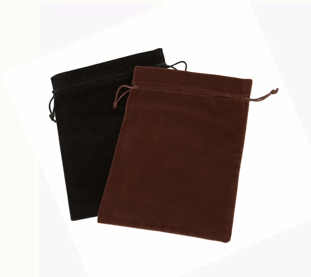 Hohe Qualität Große Samt Kordelzug Taschen 17x23 cm (6,6 "x 9") schmuck Verpackung Tasche für Make-Up Schal Haar Beutel Kann Individuelles Logo – Detail 3