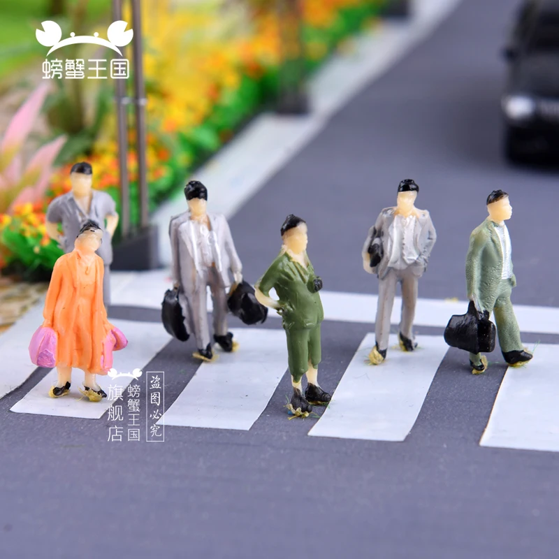 100 stks 1:87 Schaal Miniatuur Mensen Beeldje Craft Menselijk Standbeeld Tuin Figuur Outdoor Landschap Accessoires HO schaal Spoorweg Layout