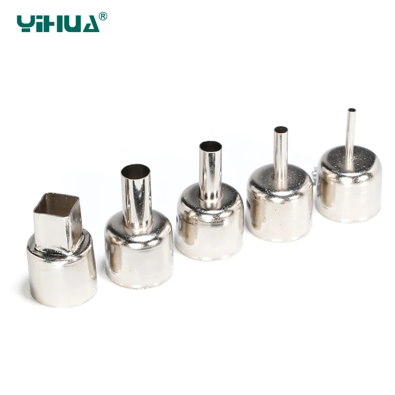 YIHUA 5 Pieces/set  Hot Air Gun Nozzle Welding Nozzle for Soldering Station