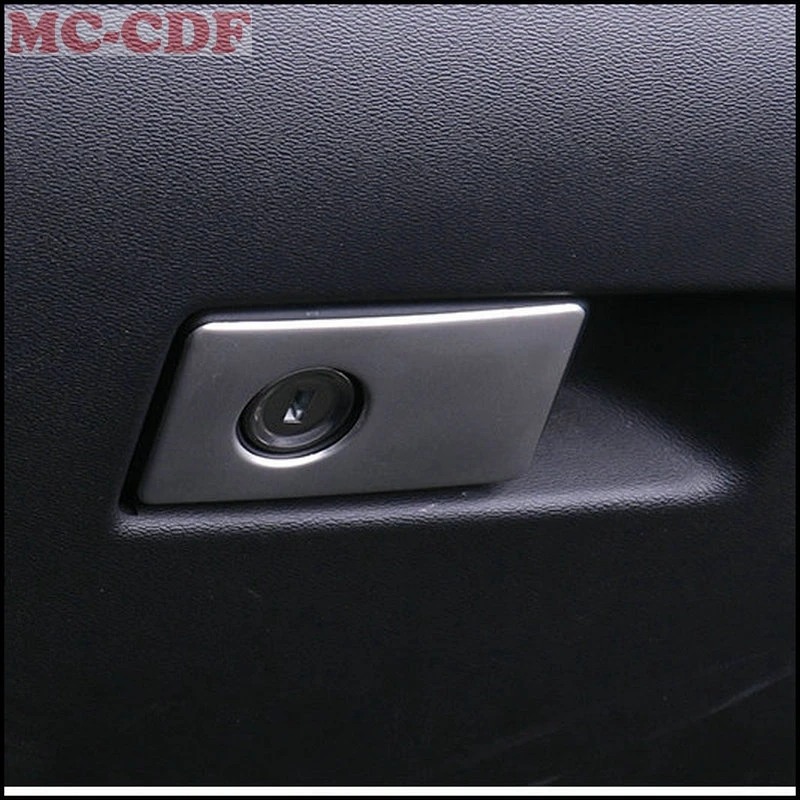 Car Styling For Volvo XC60 S60 V60 S80 Copilot Glove Box Decorative Stainless Steel Trim Strip Sequins 3D Sticker 1P/Lot