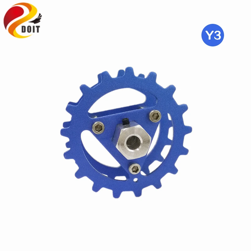 DOIT 2 stks/partij Y3 Metalen Aandrijfwiel Rupswiel 4/5/6mm Binnenmaat voor Y100 Robot Tank Chassis DIY RC Speelgoed Onderdelen