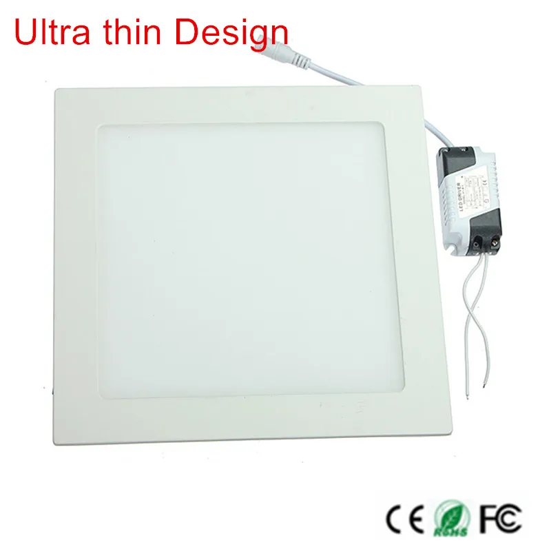 

Thickness 3W/6W/9W/12W/15W/25W Ultra thin LED downlight Square LED panel Ceiling Recessed Light bulb lamp AC85-265V smd2835