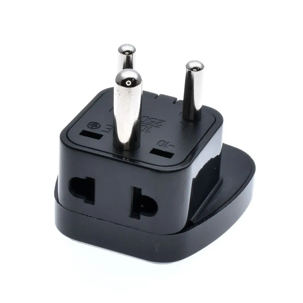 1 to 2 South Africa ZA India IN Plug Adapter Universal Converter Travel Power Plug 3 pins round AC adaptor PLUG TYPE D UK