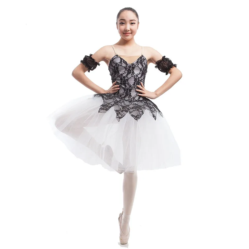 tutu-de-ballet-romantique-et-elegant-pour-femmes-jupe-en-tulle-blanc-avec-dentelle-noire-superposee-costume-de-spectacle-sur-scene-de-ballerine-pour-filles-danse-en-solo-nouvelle-collection