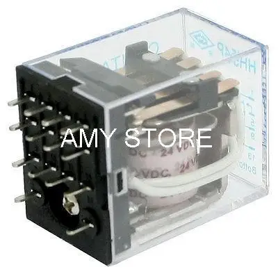 

HH54PA MY4NJA 3A 12V/24VDC 48VDC 12V/24V/36VAC 110VAC/220VAC Coil PCB Welding Electromagnetic Relay 4PDT 14 Pin