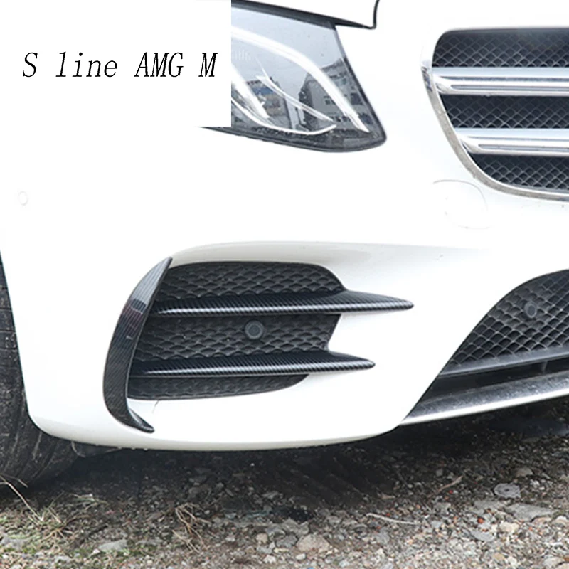 Car styling for Mercedes Benz E Class E43 E63 For AMG head fog lamp grille slats auto lights cover Stickers Trim Car Accessories