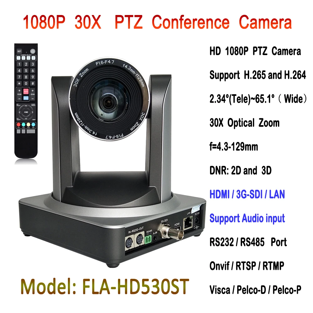 1080p 30X Optical Zoom IP Conference Camera Equipment Audio Video Conferencing HD1080P Medical With 3G-SDI HDMI Outputs