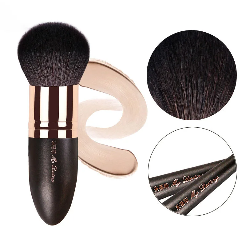 MY DESTINY Goat Hair Round Powder Brush Kabuki Make Up Makeup Brushes Pincel Maquiagem Brochas Maquillaje Make Up Kwasten 006