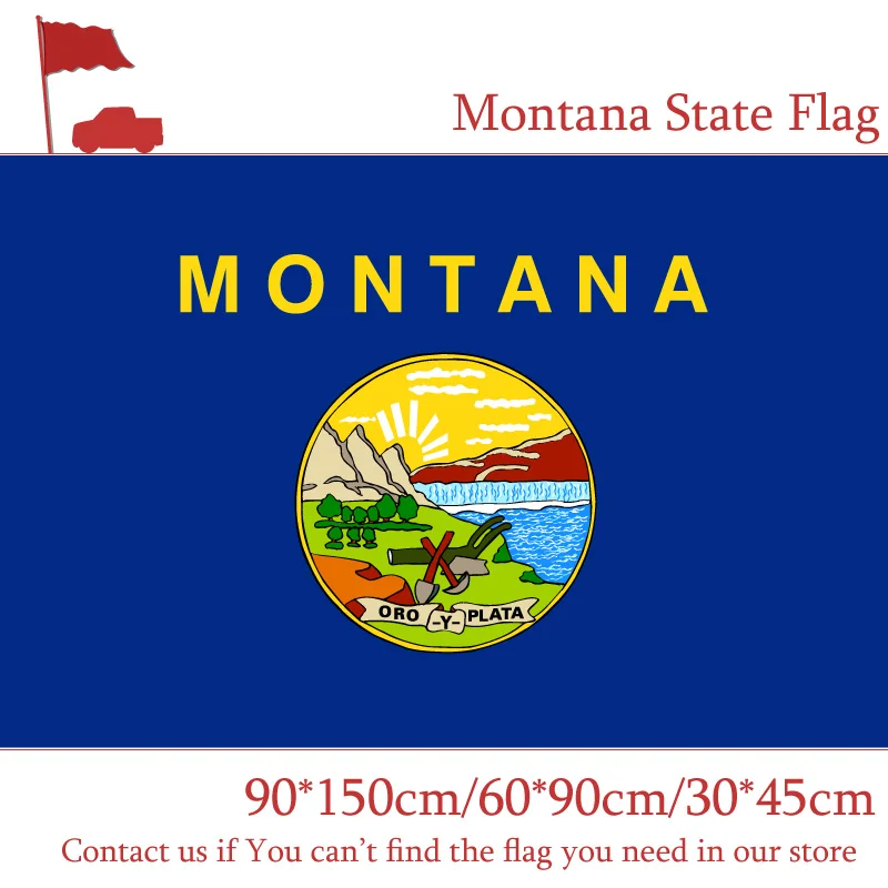 90*150cm 60*90cm 3X5FT Flag Of Montana State 90x150cm Customized Pirate Banners 30*45cm Car Flag