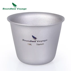 Boundless Voyage Titanium Mini Wine Tea Sake Cup Mug Outdoor Camping Picnic Party Whiskey Flask Flagon Drinkware