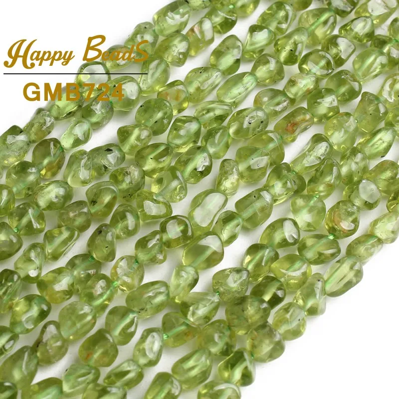 4-7mm Natural Irregular Green Peridot Stone Beads Loose Spacer Beads For Making DIY Bracelet Necklace Jewelry 15