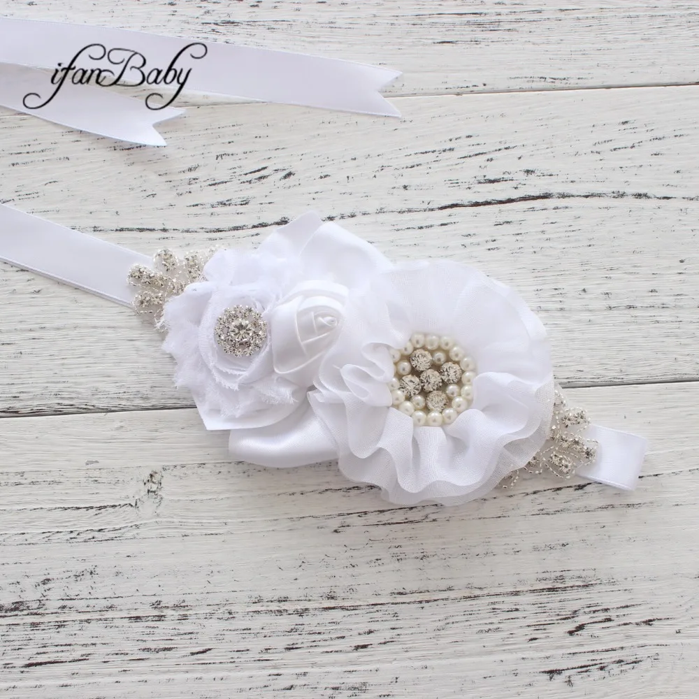 Fashion Girl Woman rhinestone Pattern fabric flower Belt female belt