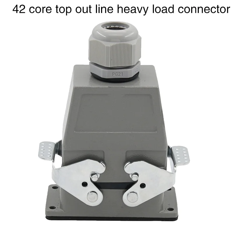 Hdc-hdd-042 heavy-duty connector 42-core cold pressed rectangular aviation plug socket industrial waterproof socket 10A