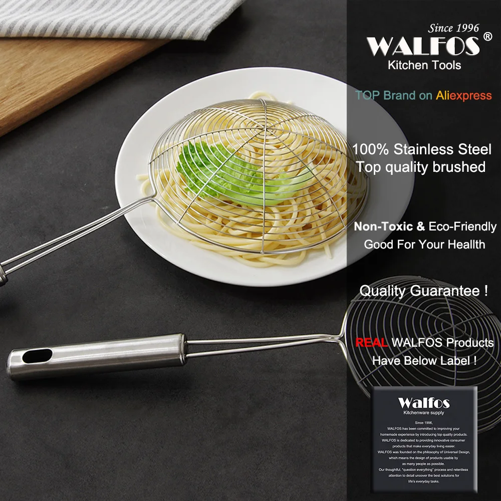 WALFOS New Colanders & Strainers Multi-Functional Filter Spoon Food Kitchen Oil-Frying Salad BBQ Filter Kitchen Supplies