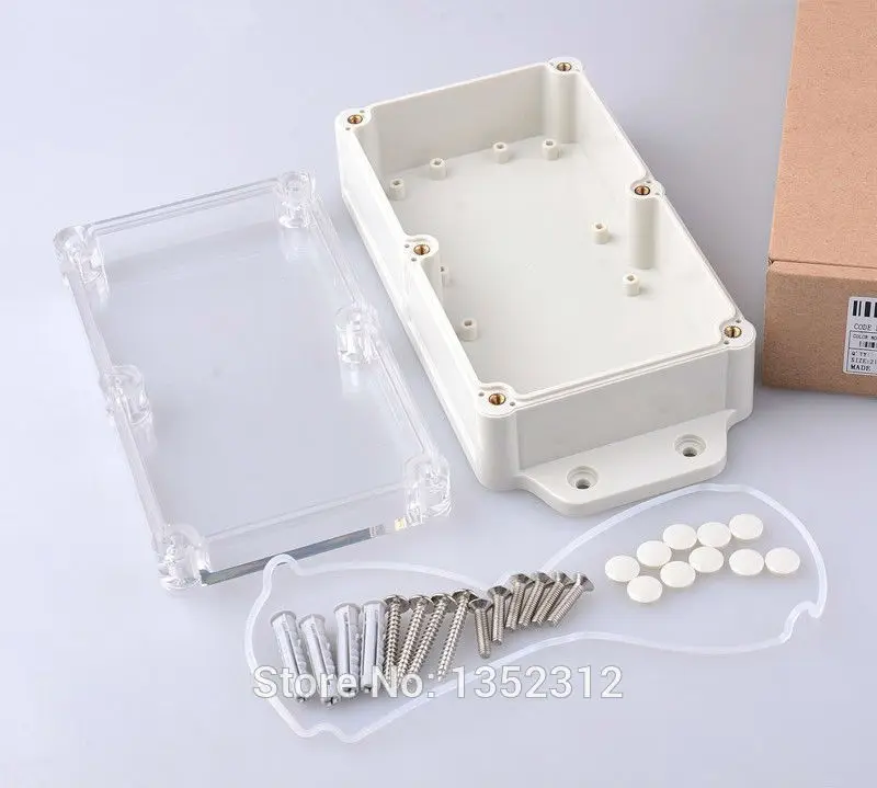 2 pcs/lot 200*94*51mm plastic case for electronics project box ip68 waterproof PLC enclosure DIY wall-mounted control box