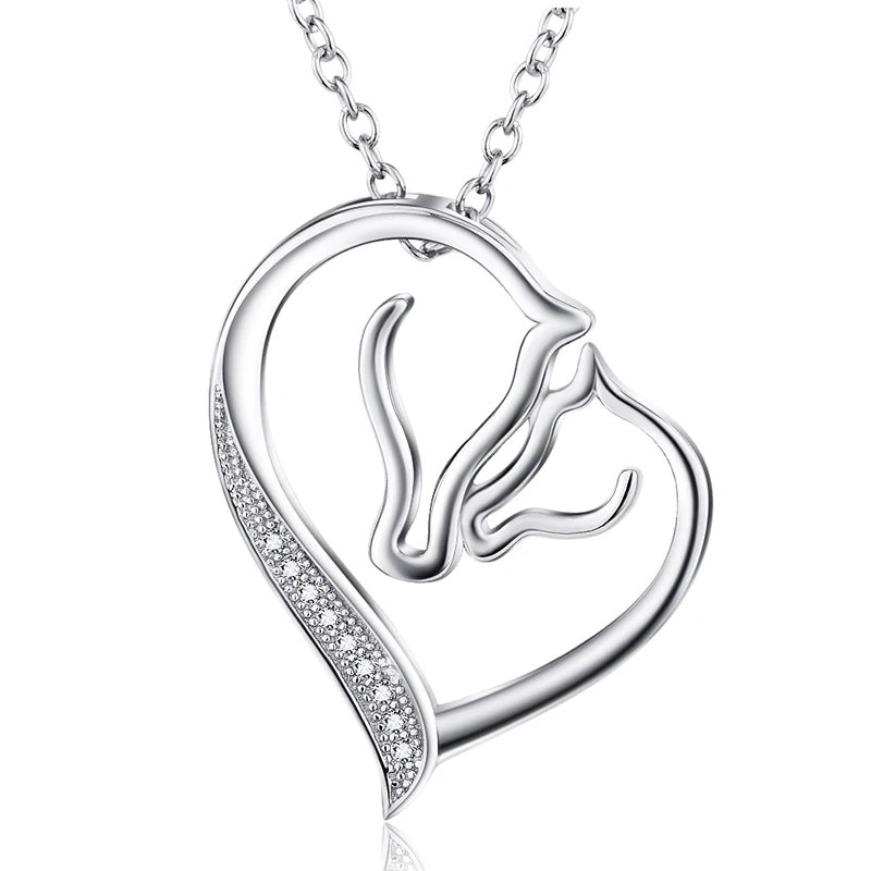 Sinya 925 Sterling Silver Crystal Heart Cubic Zirconia Choker New Arrival Pendant Necklace  Jewelry for Women Girl Hot On Sale