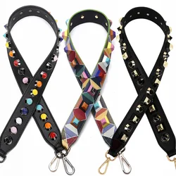 INS Hot Popular Genuine Leather Shoulder Strap Colorful bag accessories Women handbag strap asas para bolso