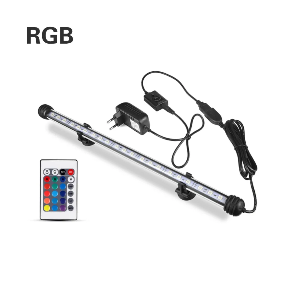 IP68 Waterproof EU Plug RGB LED Aquarium Light Fish Tank LED Bar Light  Aquarium lamp Submersible Underwater light 19cm - 49cm