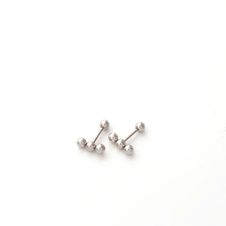 

Fine needle thread earring, Korean ball, medical steel titanium steel ball stud earnail nail ear studs