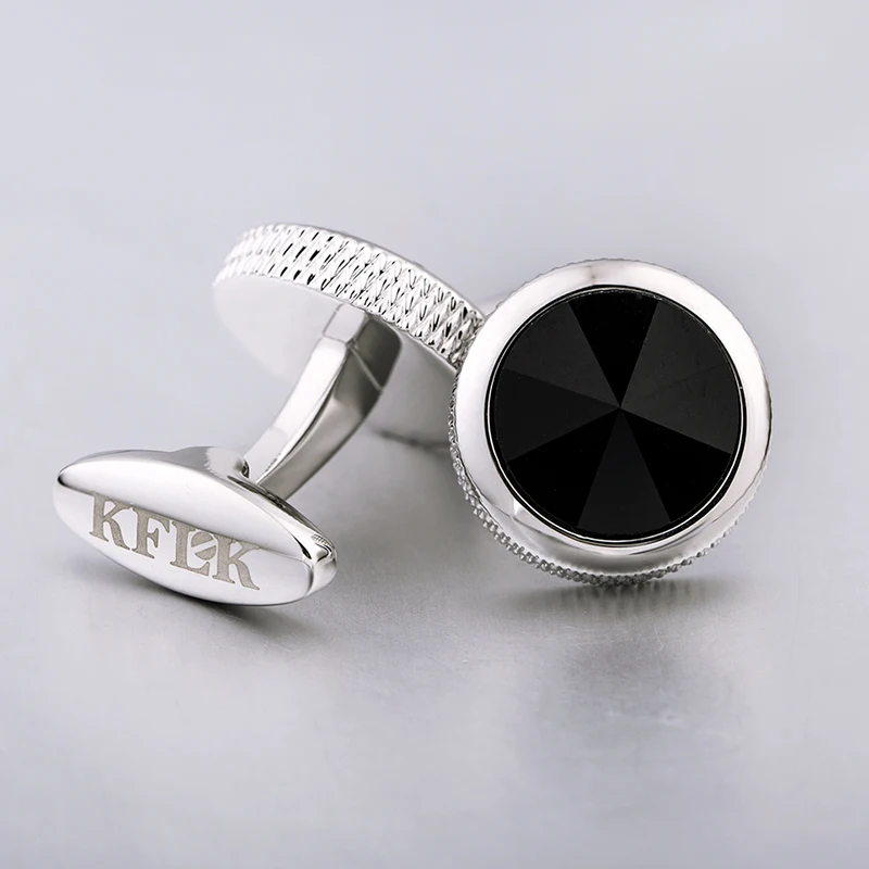 KFLK Jewelry French Shirt Fashion Cufflinks for Mens Brand Cuff links Buttons Black High Quality guests 2017 New Arrivals