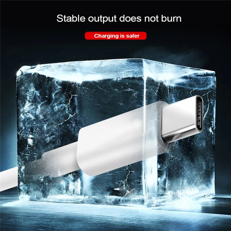 สาย USB C Type-C USB-C 1M 2M 3M 2.4A Quick Charge ข้อมูลสําหรับ Samsung S10 S9 Huawei p30 P20 Xiaomi Mi 9 โทรศัพท์มือถือสาย